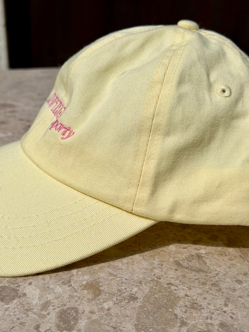Not That Sporty Dad Cap - Pastel Lemon