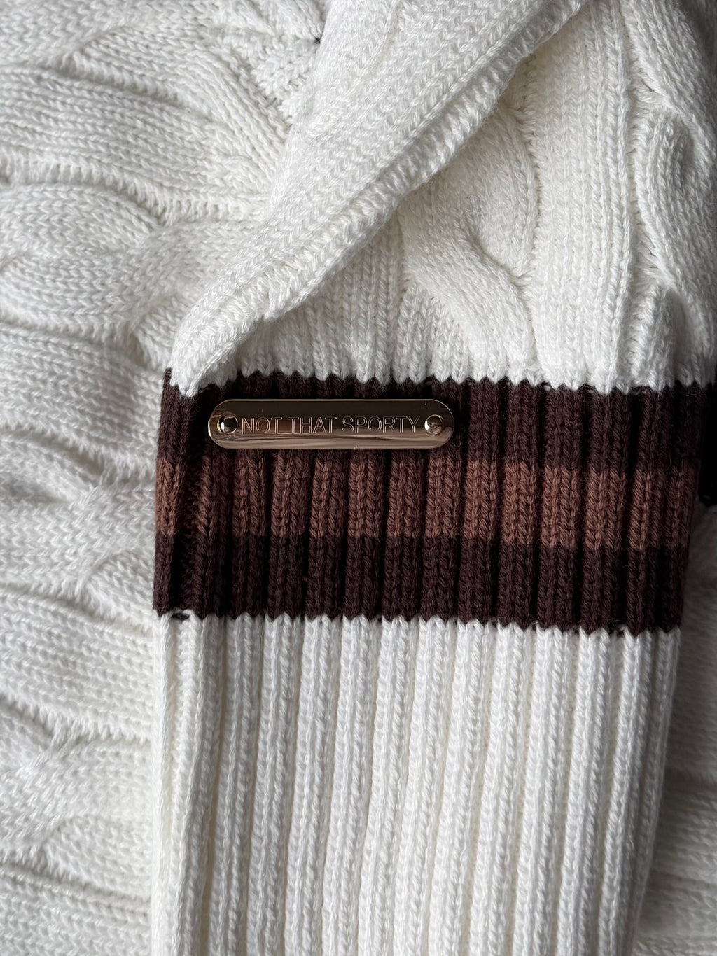 Not That Sporty Cable Knit Jumper