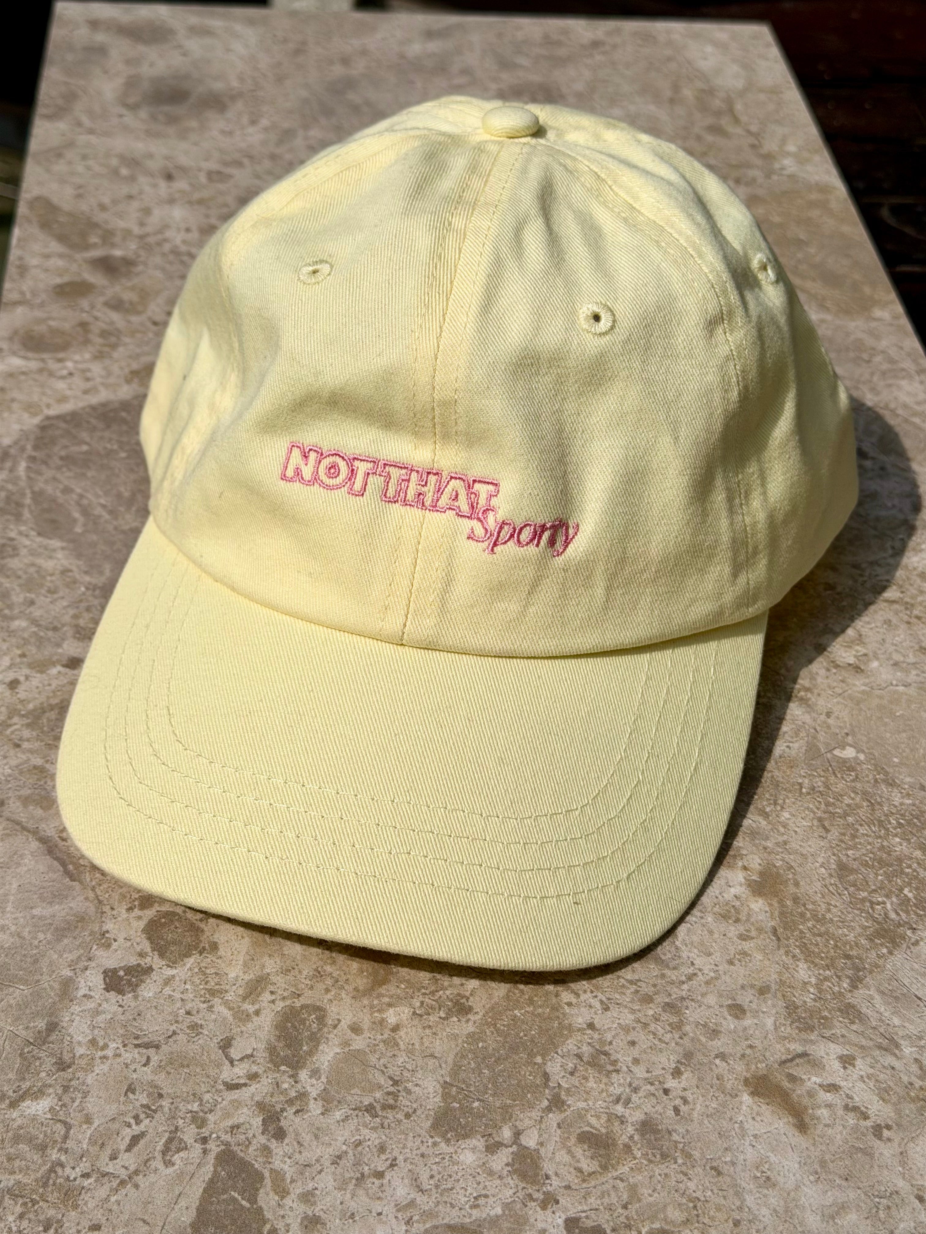 Not That Sporty Dad Cap - Pastel Lemon