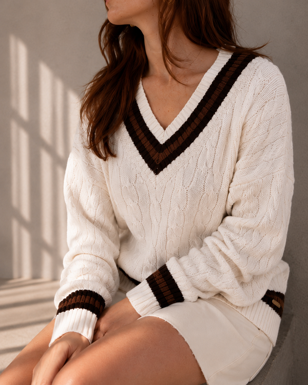 Not That Sporty Cable Knit Jumper