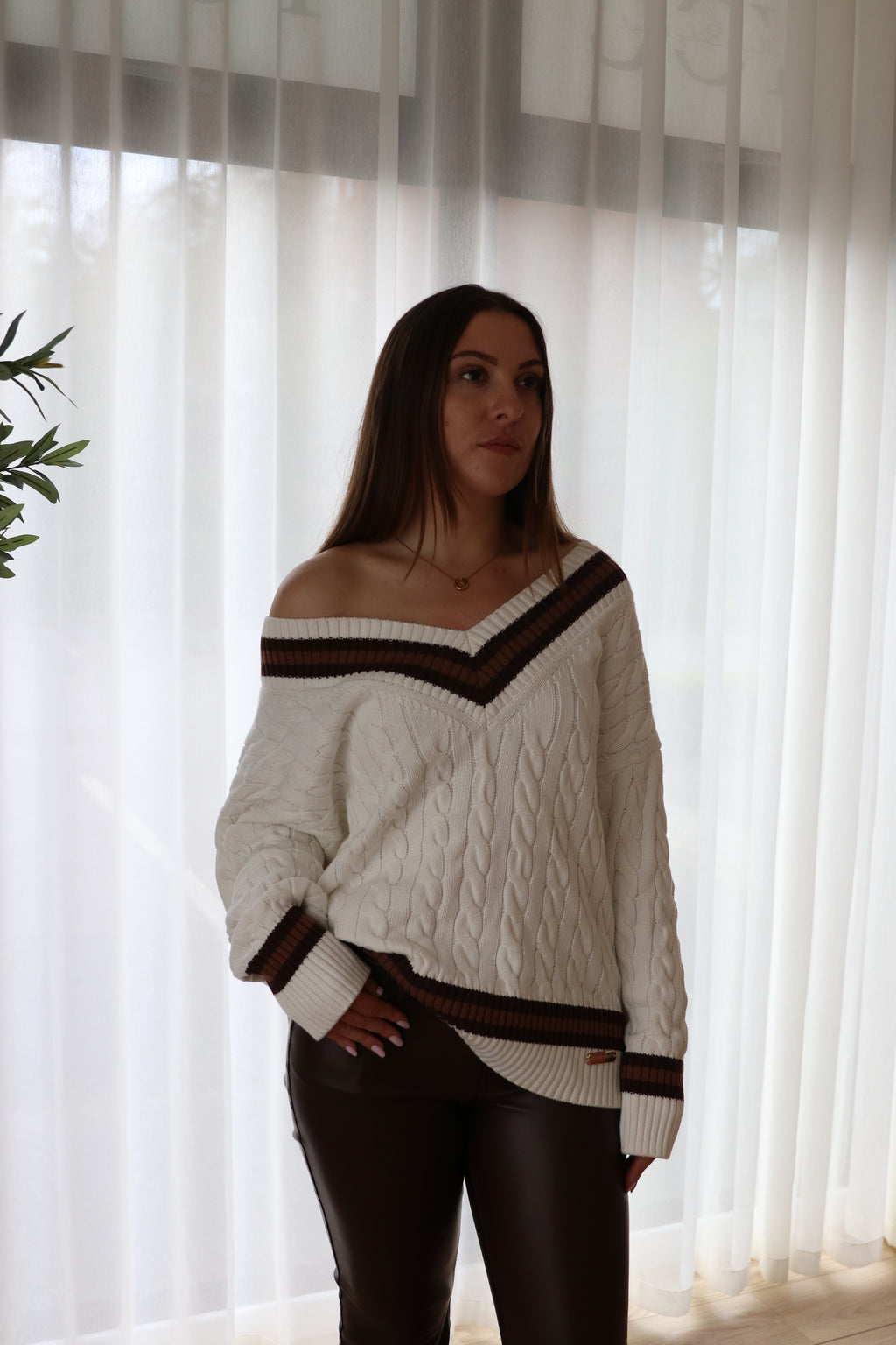 Not That Sporty Cable Knit Jumper