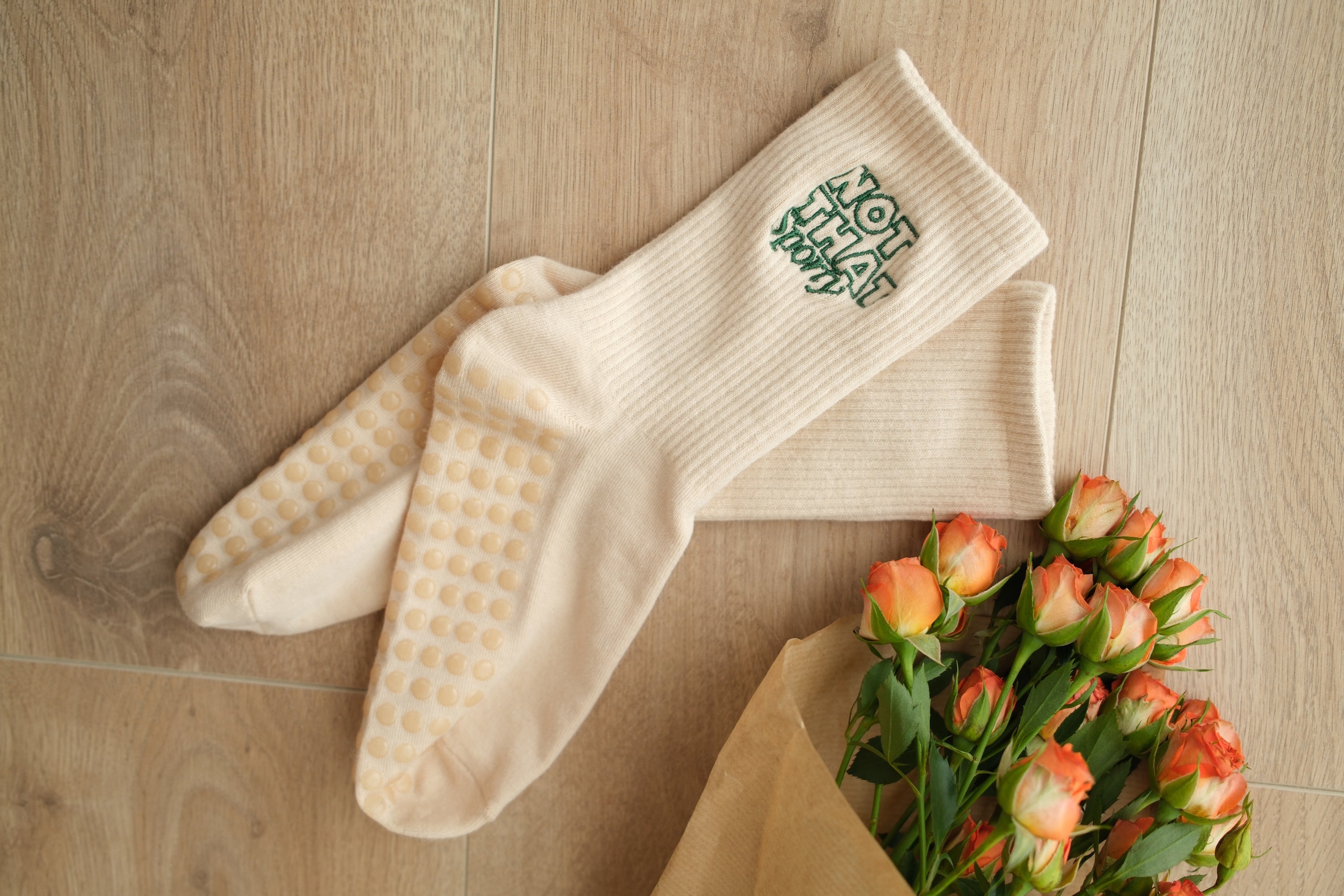 Kinda Sporty Pilates Grip Socks Embroidered