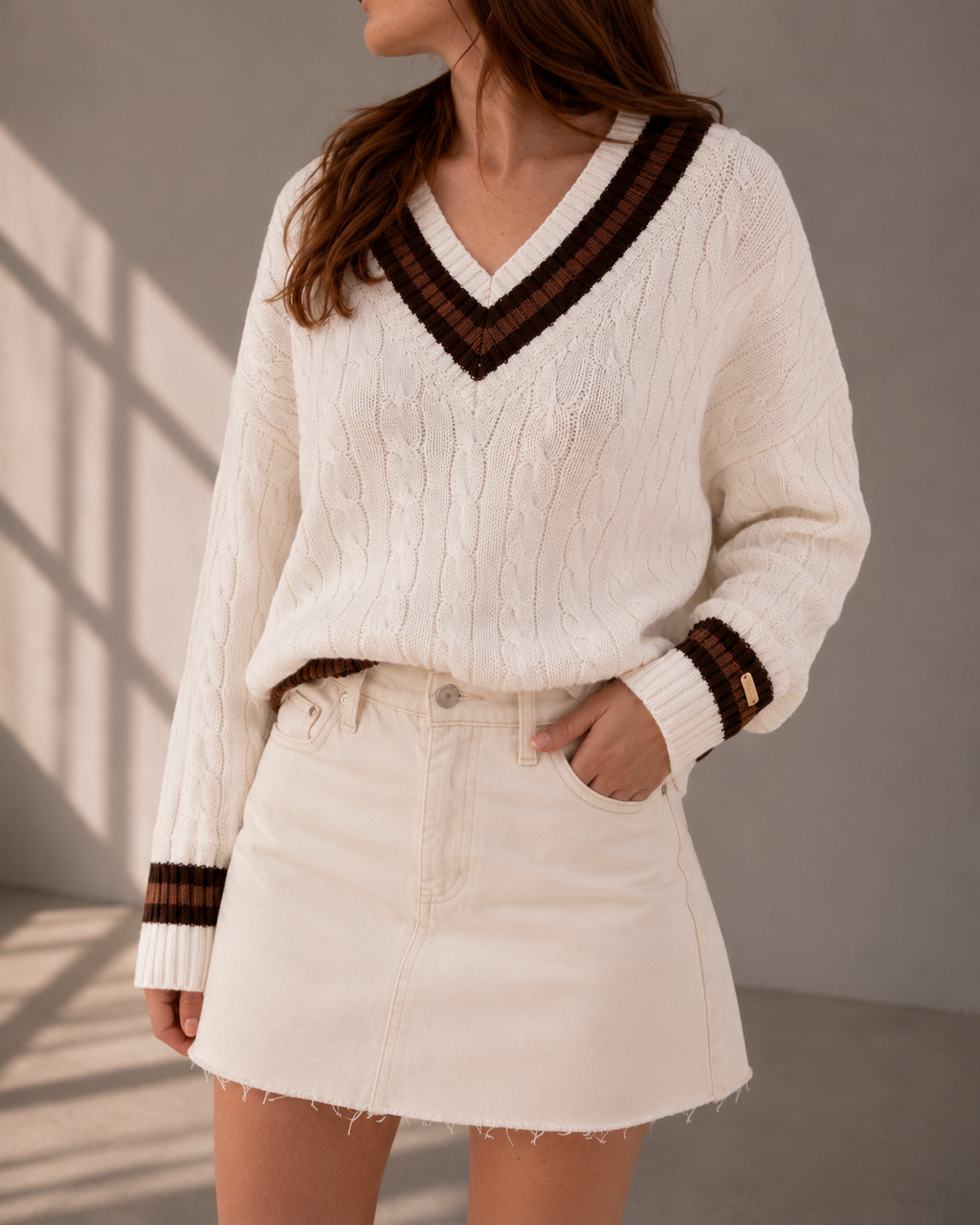 Not That Sporty Cable Knit Jumper